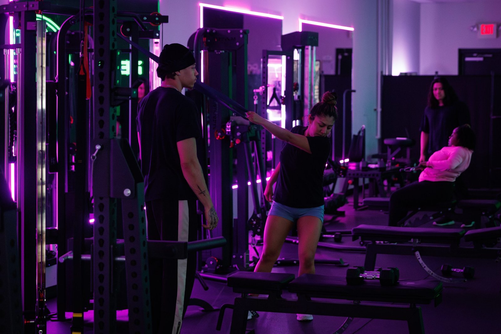 Members training in a semi-private session at Ferris Fitness