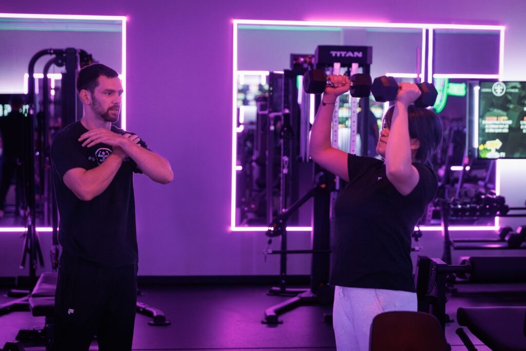 Members training during a coached semi-private session at Ferris Fitness