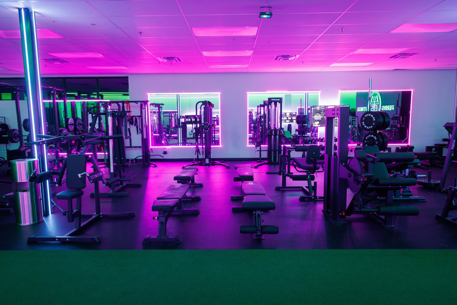 Wide view of the Ferris Fitness training floor in Duluth, GA